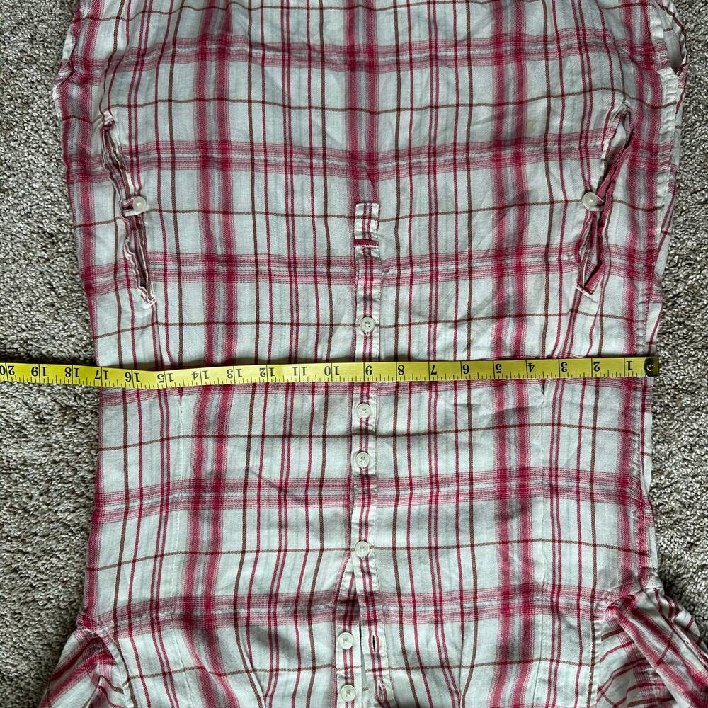 Toad & Co Mixologist Tunic Top Long Sleeve Plaid Outdoor Organic Rose Women's XS - Picture 12 of 13